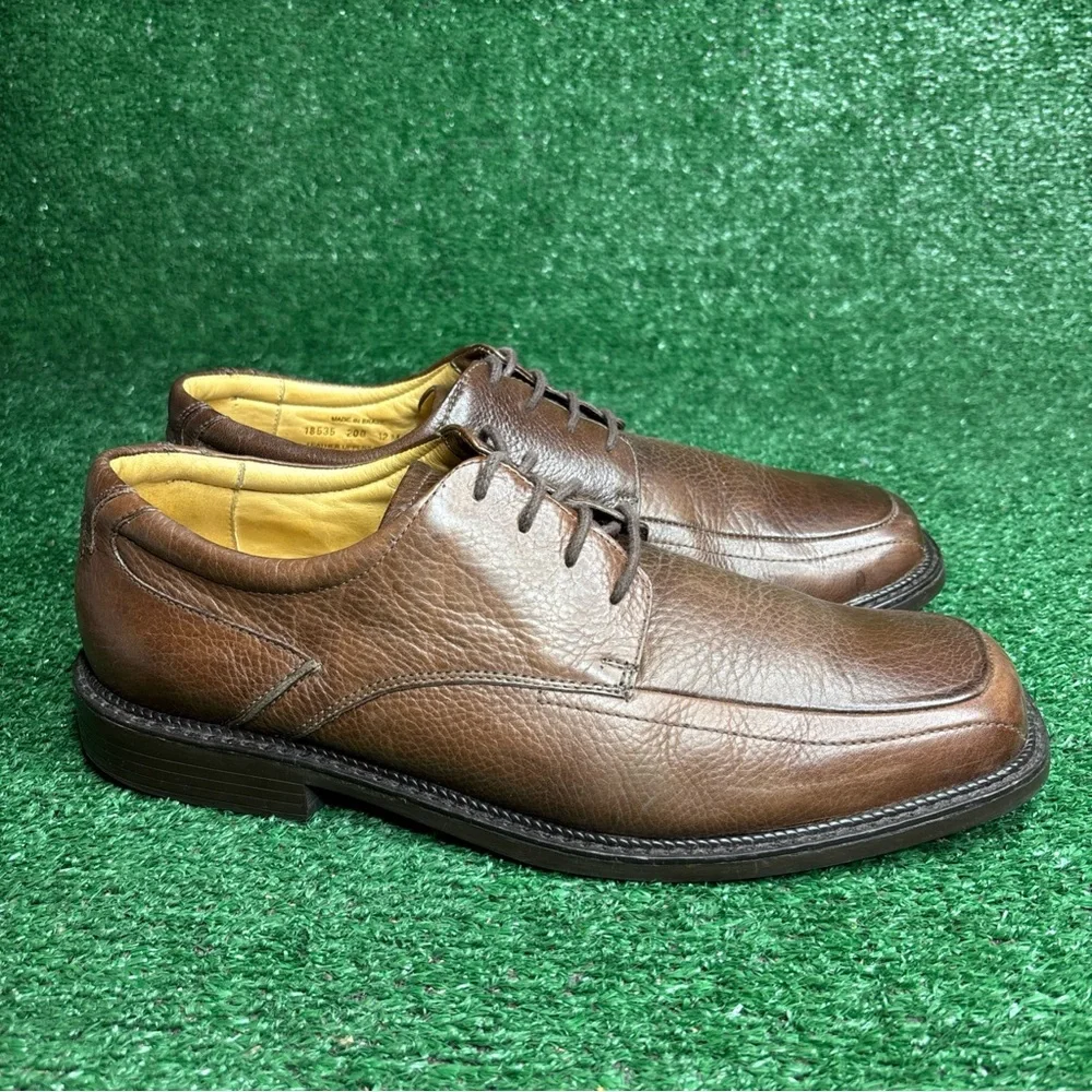 FLORSHEIM Mens Comfort Brown Pebbled Leather Sheepskin‎ Ortho Oxford Size 12